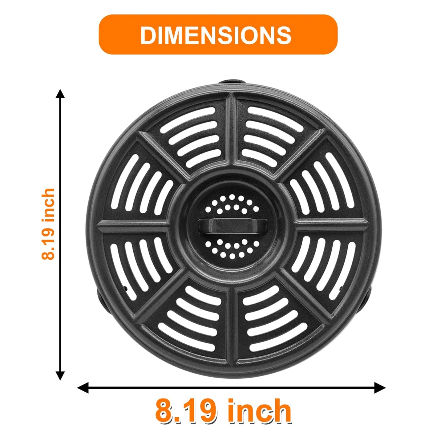 Air Fryer Accessories for Ninja AF101 AF161 AF150 Air Fryer, 8.2'' round Food Grade Air Fryer Grill Pan Grill Plate Crisper Plate Replacement Parts Tray Rack Compatible Ninja Foodie Pressure Cooker