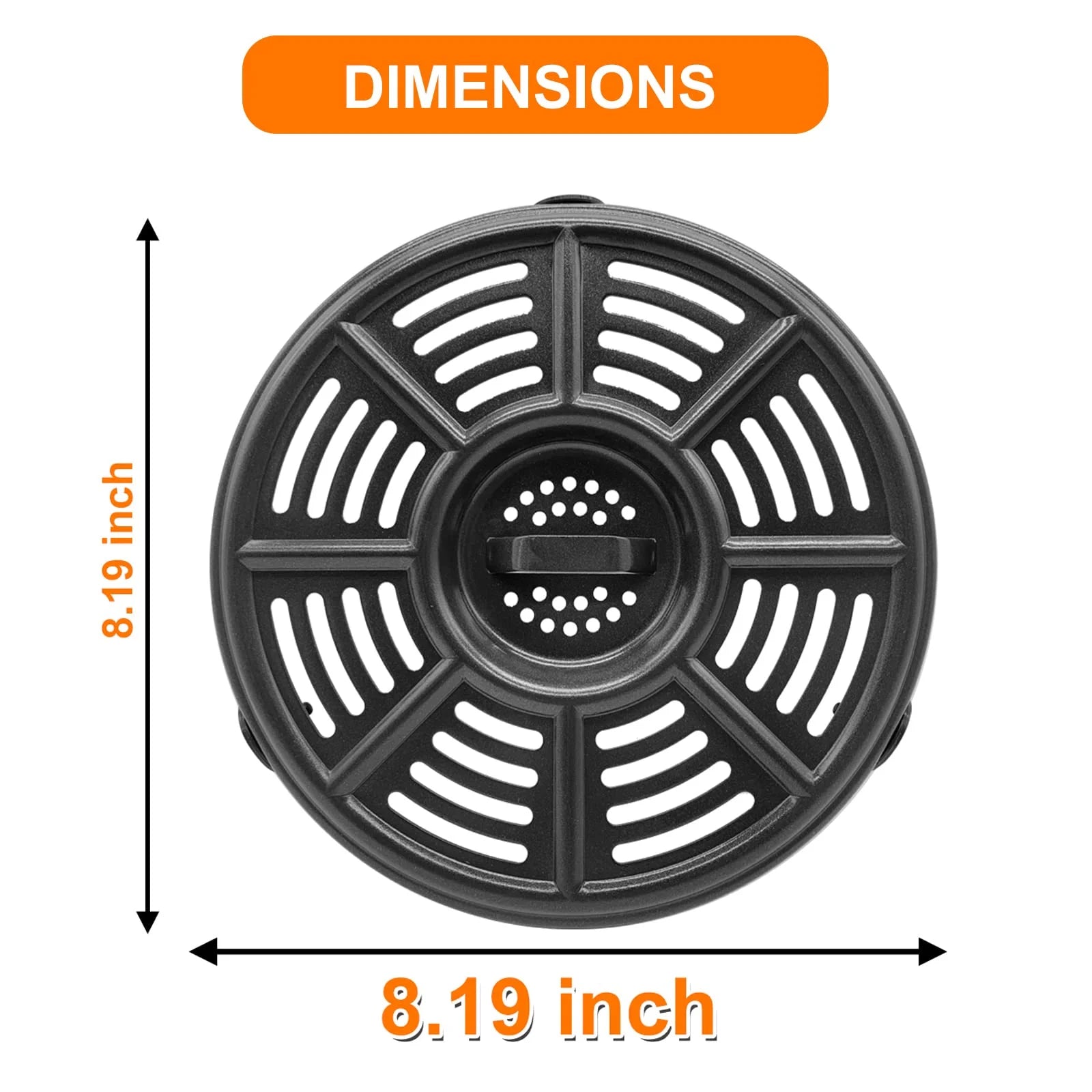 Air Fryer Accessories for Ninja AF101 AF161 AF150 Air Fryer, 8.2'' round Food Grade Air Fryer Grill Pan Grill Plate Crisper Plate Replacement Parts Tray Rack Compatible Ninja Foodie Pressure Cooker