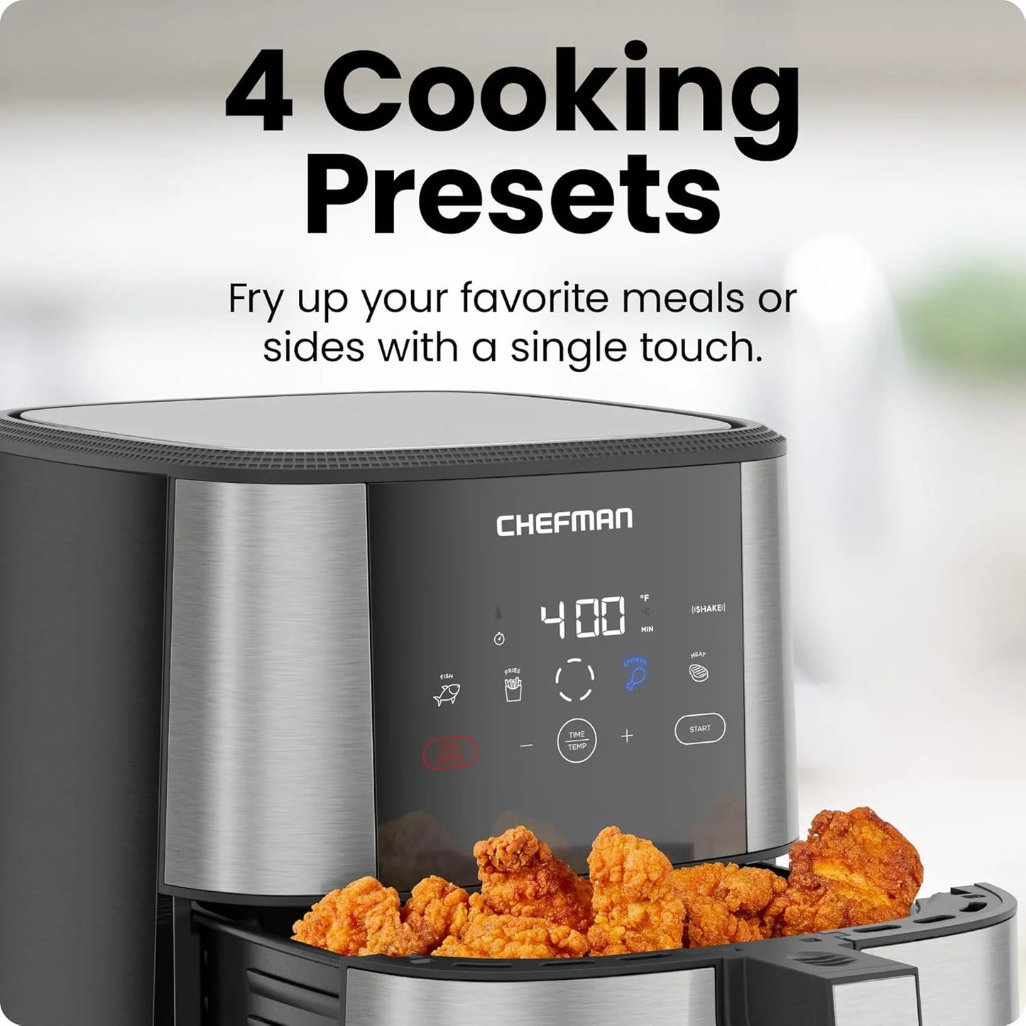 Turbofry Air Fryer W/ Digital Controls, 5 Qt Capacity - Stainless Steel, New