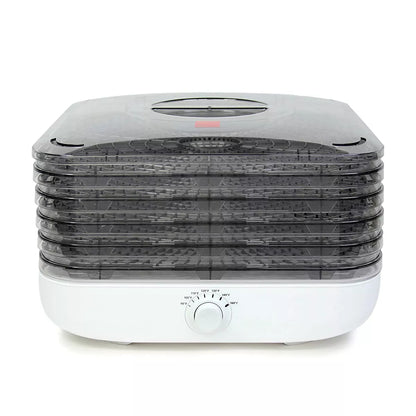 Ronco Turbo Ez-Store 5-Tray Dehydrator with Convection Air Flow, Food Preserver Adjustable Temperature Control, Quiet Operation