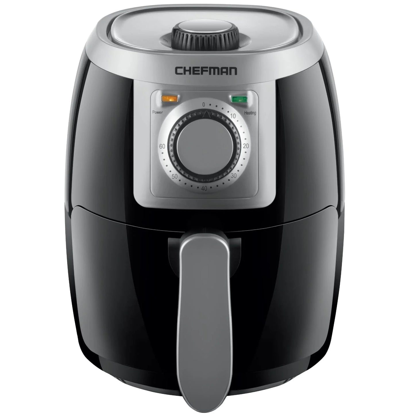 Turbo-Fry Air Fryer with Adjustable Temp Control, 2 Qt Capacity, Black