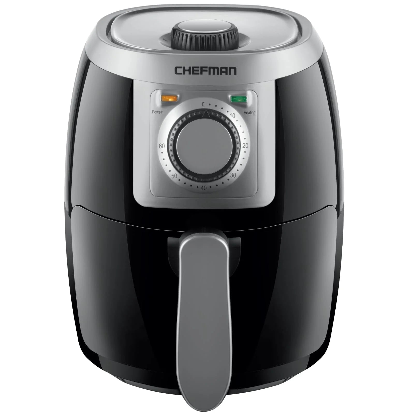 Turbo-Fry Air Fryer with Adjustable Temp Control, 2 Qt Capacity, Black
