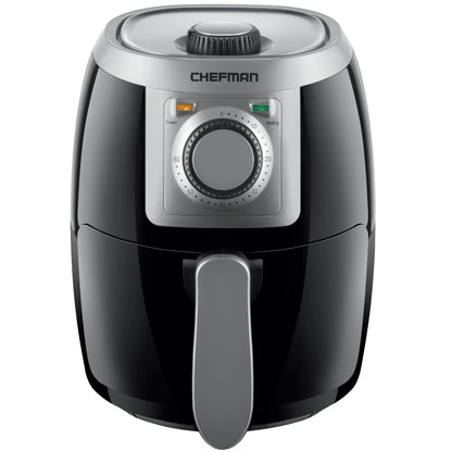 Turbo-Fry Air Fryer with Adjustable Temp Control, 2 Qt Capacity, Black