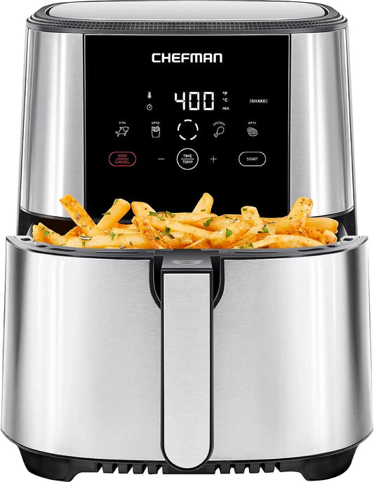 Turbofry Air Fryer W/ Digital Controls, 5 Qt Capacity - Stainless Steel, New