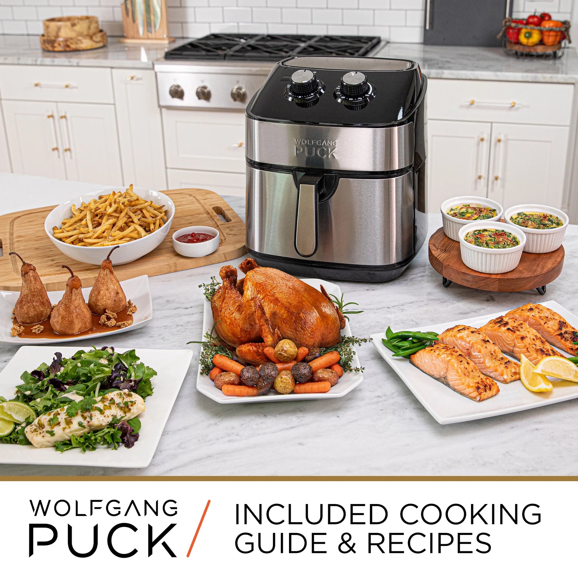 310Oz Stainless Steel Air Fryer, Large Single Basket Design, Simple Dial Controls