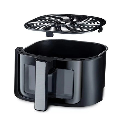 6-Qt Digital Window Air Fryer with 12 Presets & Guided Cooking Black