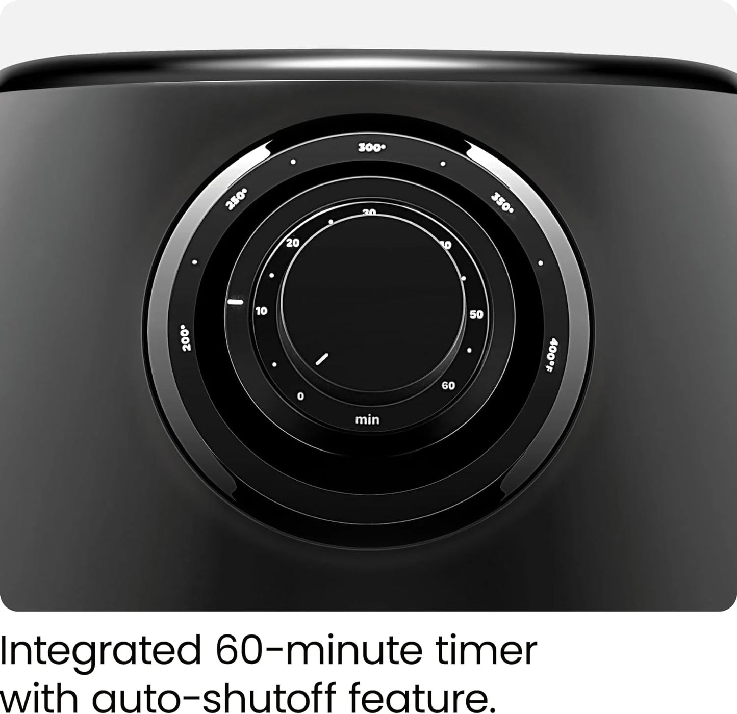 Turbofry 3.6-Quart Air Fryer, Dishwasher Safe Basket, 60 Minute Timer, Black