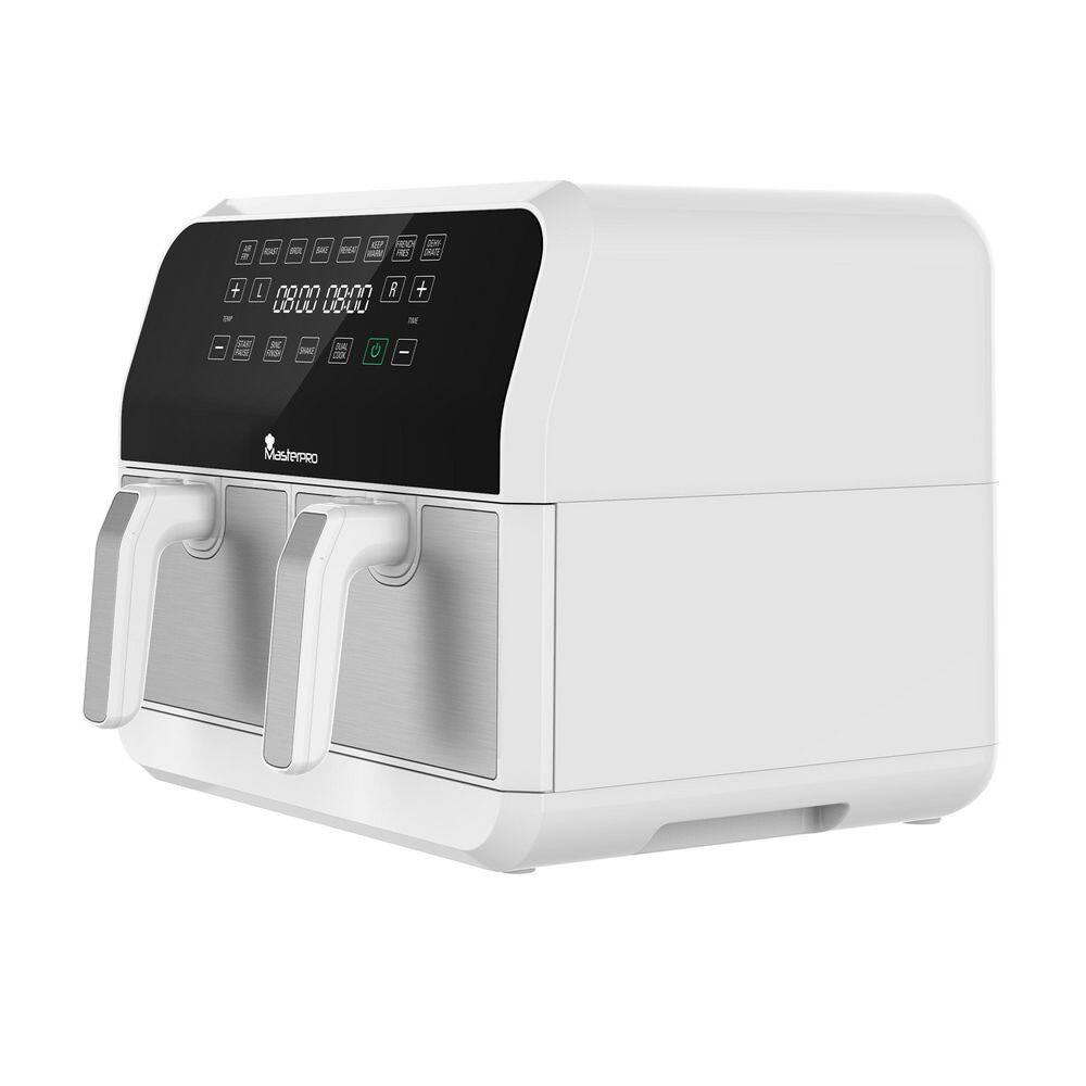 8.4 Qt. White Dual Basket Air Fryer