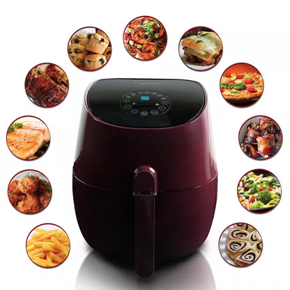 3.5 Qt. Burgundy Electric Multi-Cooker and Air Fryer