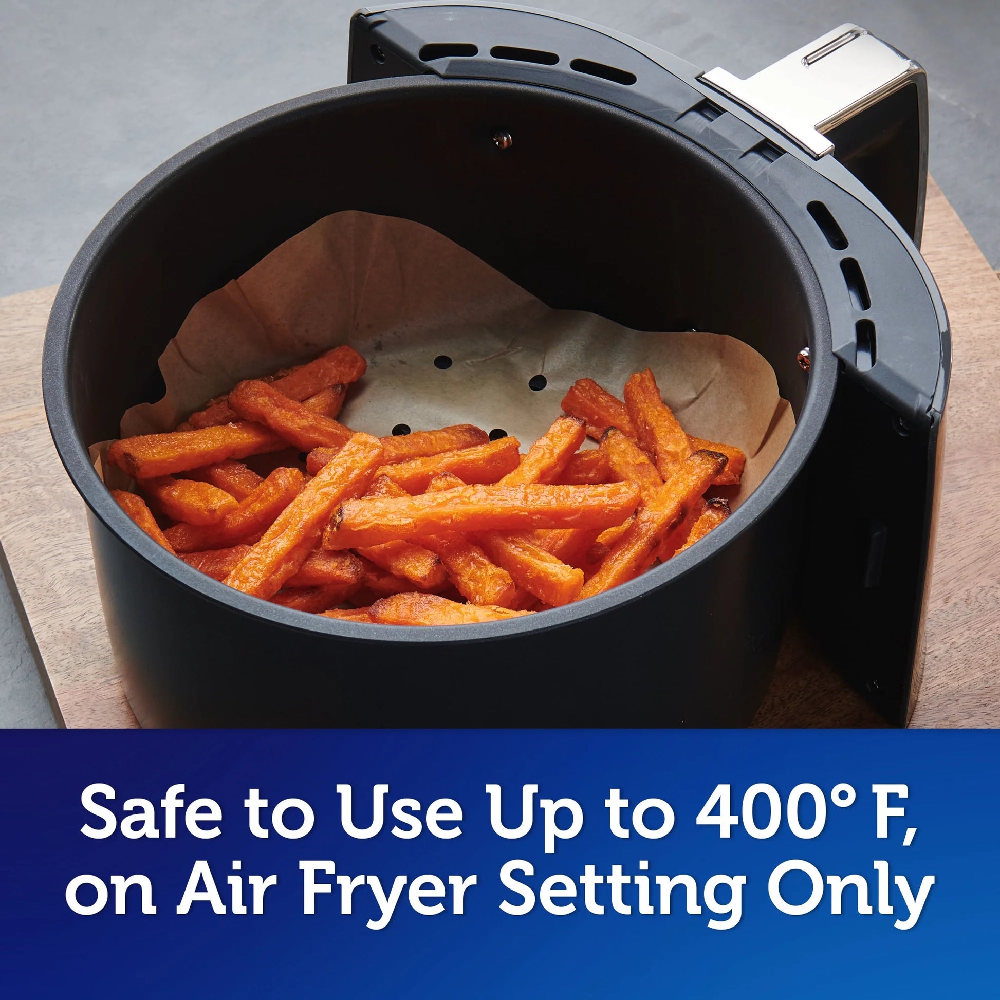 (3 Pack)  Parchment Paper Air Fryer Liners, 50 Count