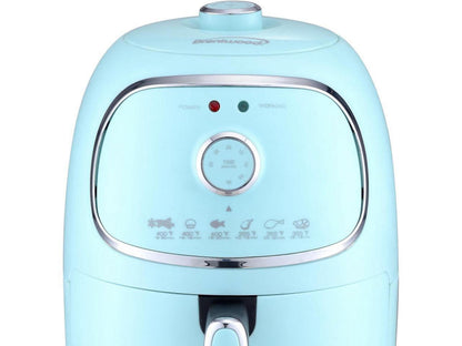 Appliances AF-202BL 2-Quart 1,200-Watt Electric Air Fryer with Timer and Temperature Control (Blue)