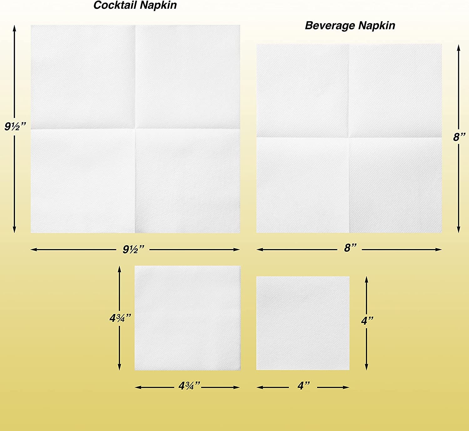 AMERICAN HOMESTEAD Green Cocktail Napkins - Premium 4"X4" Disposable Linen-Like Beverage Napkins - Bulk Square Party Bar Serviettes for Weddings, Parties, Events, and Everyday Use - 100 Count