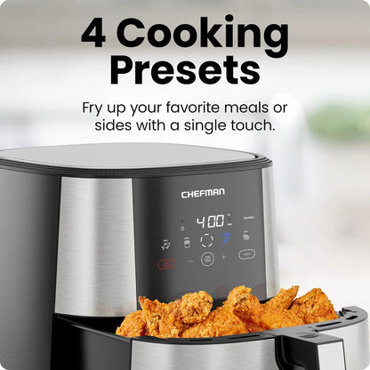 Turbofry Touch XL 8 Qt. Air Fryer with Digital Controls - Stainless Steel, New