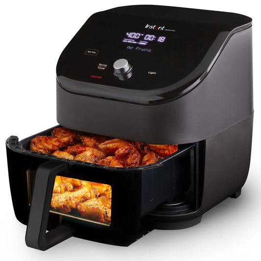 Pot Vortex plus Air Fryer with Clearcook, 6QT, Black