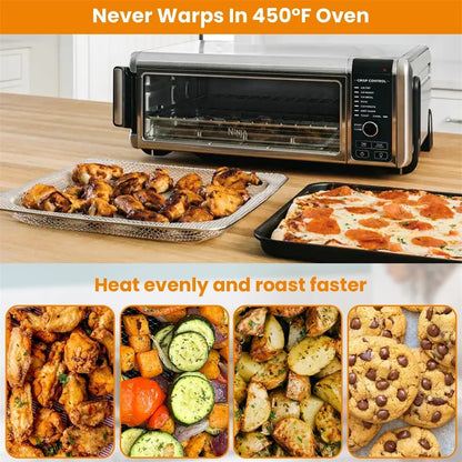 Replacement Air Fryer Basket for Ninja Foodi SP101 Air Fry Oven, Stainless Steel Air Fryer Accessories for Ninja Foodi SP100, SP101B1, SP101C