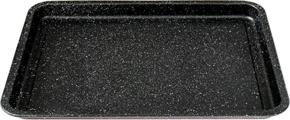 2-Piece Non-Stick Air Fryer Tray Bakeware Set for Oven with Crisper Pan and Cookie Sheet, 13 X 9-Inch (13" X 9" 2-Piece, Black)