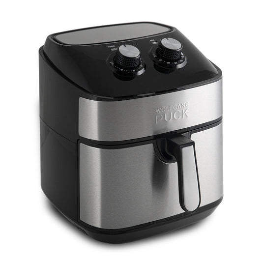 310Oz Stainless Steel Air Fryer, Large Single Basket Design, Simple Dial Controls