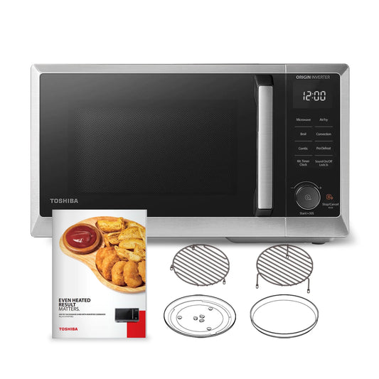 6-In-1 Inverter Microwave Oven Air Fryer Combo, 0.9 Cu.Ft, 11.3 Turntable, 27 Auto Menu, Stainless Steel