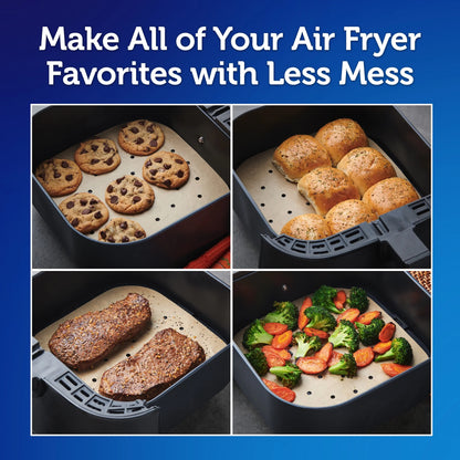 (3 Pack)  Parchment Paper Air Fryer Liners, 50 Count