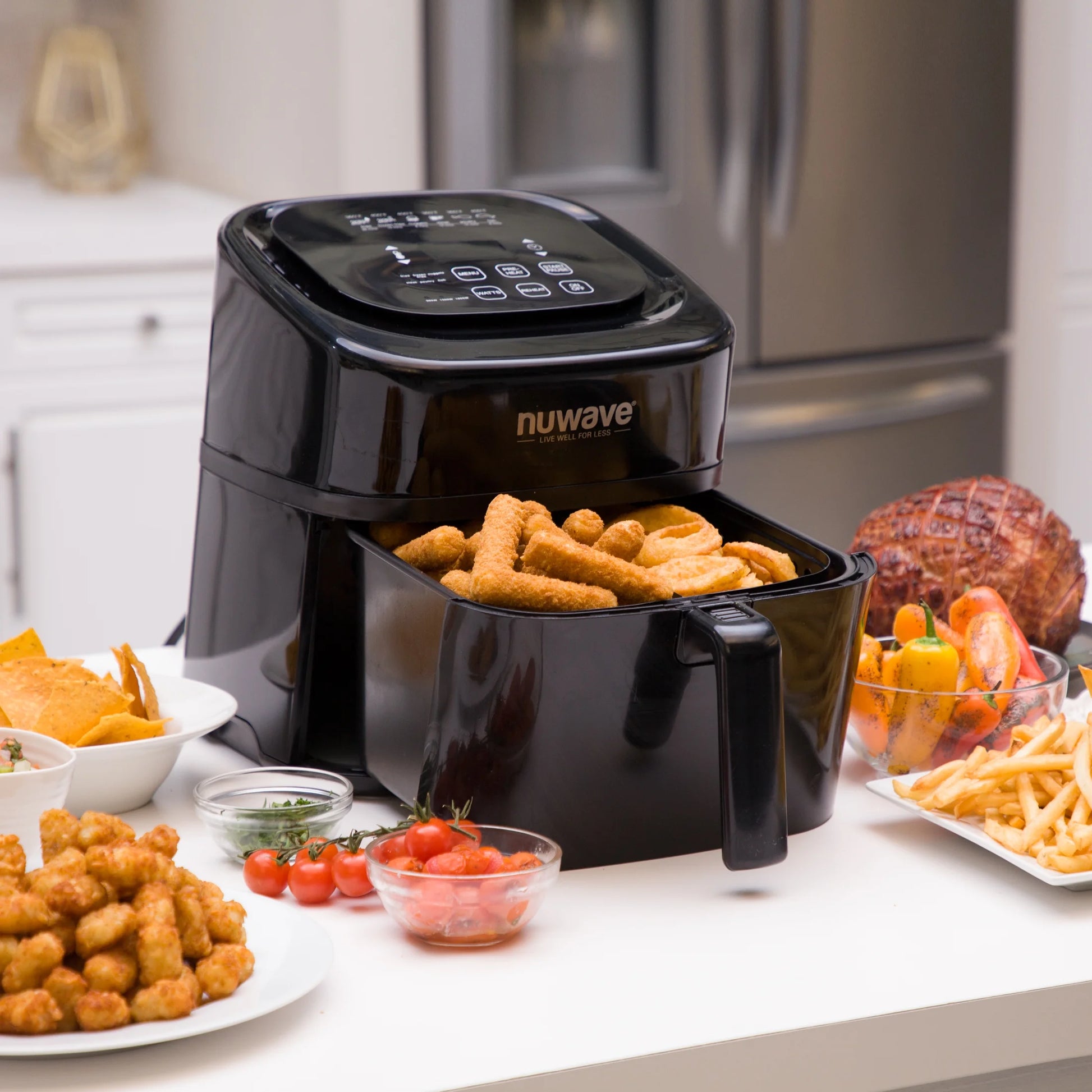 Brio 6-Quart Digital Air Fryer with One-Touch Digital Controls, Automatic Shutoff, Stainless Steel, Cooking